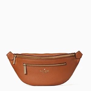 ♠️kate spade Leila Leather Belt Bag Fanny Pack, Warm Gingerbread, NWT